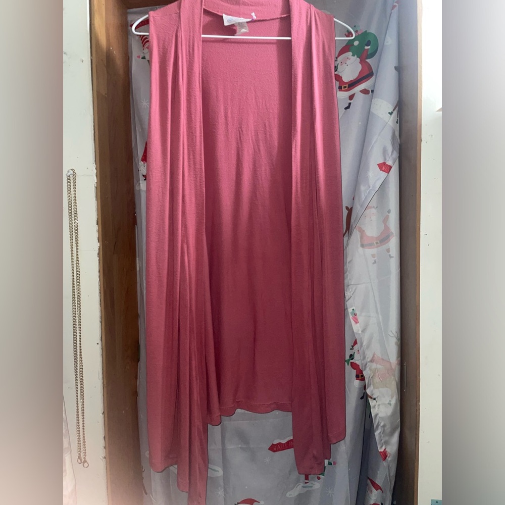womens medium panhandle Pink Sleeveless Cardigan
